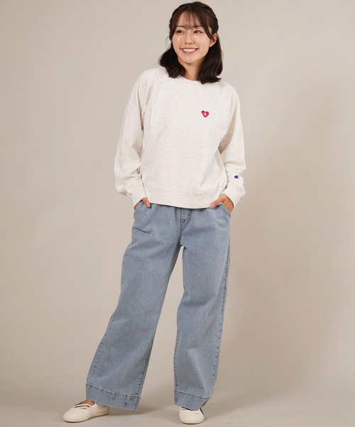 Champion(チャンピオン)の「CHAMPION/チャンピオン スウェット ラグラン トレーナー CW-C002(スウェット・レディース・ライトブルー/ピンク/ホワイト・L/M)」の8枚目の写真