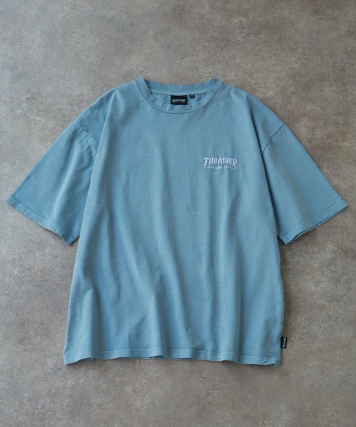 THRASHER(スラッシャー)の「【THRASHER/スラッシャー】オーバーサイズ ヴィンテージライク ピグメント加工 マガジンプリント 半袖Tシャツ(Tシャツ/カットソー・メンズ・チャコール/ピンク/ブラウン/サックスブルー/ブルーグレー・M/L/XL)」の12枚目の写真