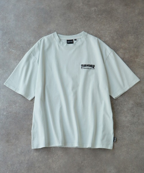 THRASHER(スラッシャー)の「【THRASHER/スラッシャー】オーバーサイズ ヴィンテージライク ピグメント加工 マガジンプリント 半袖Tシャツ(Tシャツ/カットソー・メンズ・チャコール/ピンク/ブラウン/サックスブルー/ブルーグレー・M/L/XL)」の6枚目の写真
