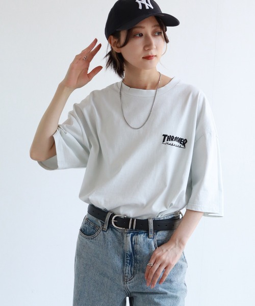 THRASHER(スラッシャー)の「【THRASHER/スラッシャー】オーバーサイズ ヴィンテージライク ピグメント加工 マガジンプリント 半袖Tシャツ(Tシャツ/カットソー・メンズ・チャコール/ピンク/ブラウン/サックスブルー/ブルーグレー・M/L/XL)」の17枚目の写真