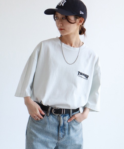 THRASHER(スラッシャー)の「【THRASHER/スラッシャー】オーバーサイズ ヴィンテージライク ピグメント加工 マガジンプリント 半袖Tシャツ(Tシャツ/カットソー・メンズ・チャコール/ピンク/ブラウン/サックスブルー/ブルーグレー・M/L/XL)」の18枚目の写真
