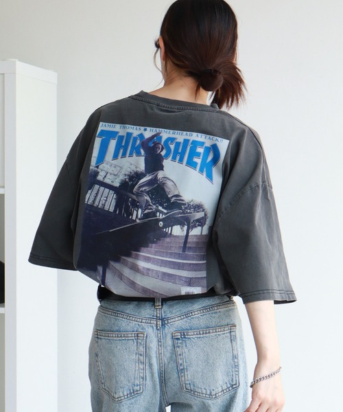 vintage thrasher Tシャツ レアカラー スラッシャー 80s THRASHER スラッシャー OLD SKATE Tシャツ オールド - メルカリ