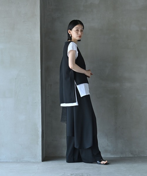 funda mine（ファンダマイン）の「異素材ベスト（ベスト・レディース・ブラック・FREE）」の9枚目の写真