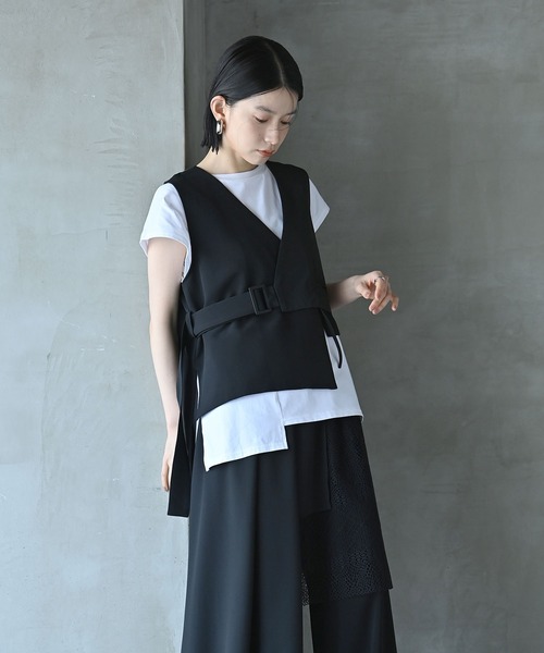 funda mine（ファンダマイン）の「異素材ベスト（ベスト・レディース・ブラック・FREE）」の8枚目の写真