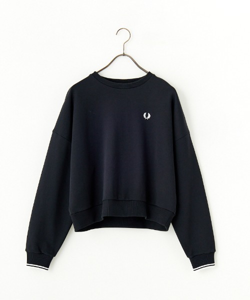 FRED PERRY/フレッドペリー] ツインティップライン ショート丈 クルー