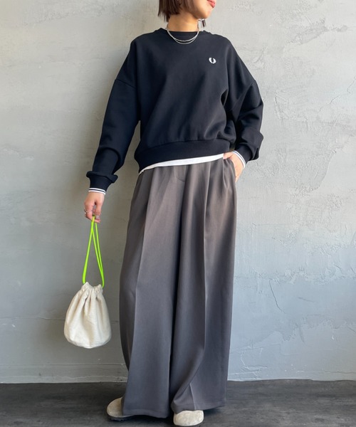 フレッドペリー　ショート丈　トップス　トレーナー WEB先行予約】[FRED PERRY/フレッドペリー] ツインティップ
