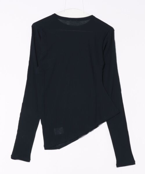 DRESSLAVE（ドレスレイブ）の「sheer curve pull(シアーカーブプルオーバー)（Tシャツ/カットソー・レディース・ホワイト/ネイビー・38）」の3枚目の写真