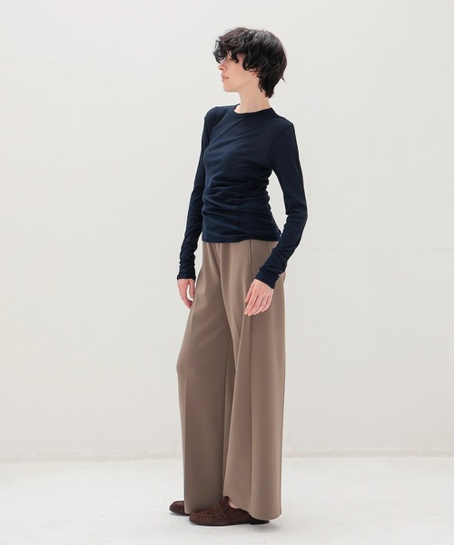 DRESSLAVE（ドレスレイブ）の「sheer curve pull(シアーカーブプルオーバー)（Tシャツ/カットソー・レディース・ホワイト/ネイビー・38）」の7枚目の写真