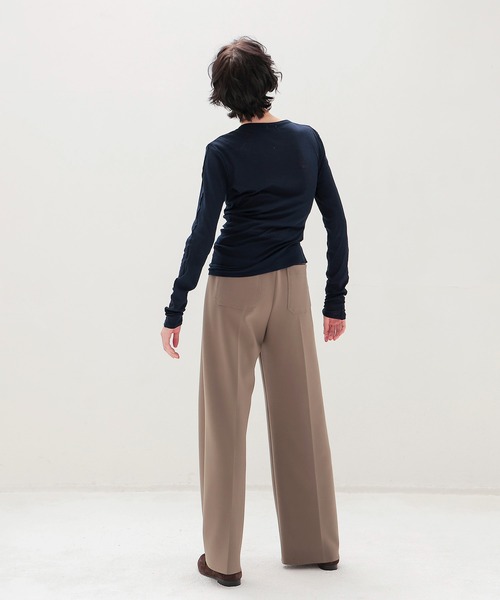 DRESSLAVE（ドレスレイブ）の「sheer curve pull(シアーカーブプルオーバー)（Tシャツ/カットソー・レディース・ホワイト/ネイビー・38）」の8枚目の写真