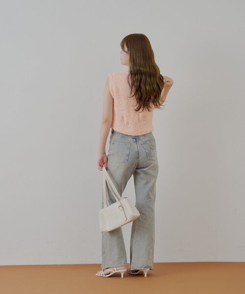 Chico（チコ）の「ツイードライクベスト（ニット/セーター・レディース・ピンク/アイボリー/ブラック/ブルー・FREE）」の16枚目の写真