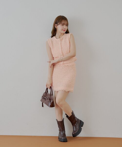 Chico♡ツイードライクベスト ツイードライクベスト（ニット/セーター）｜Chico（チコ）の