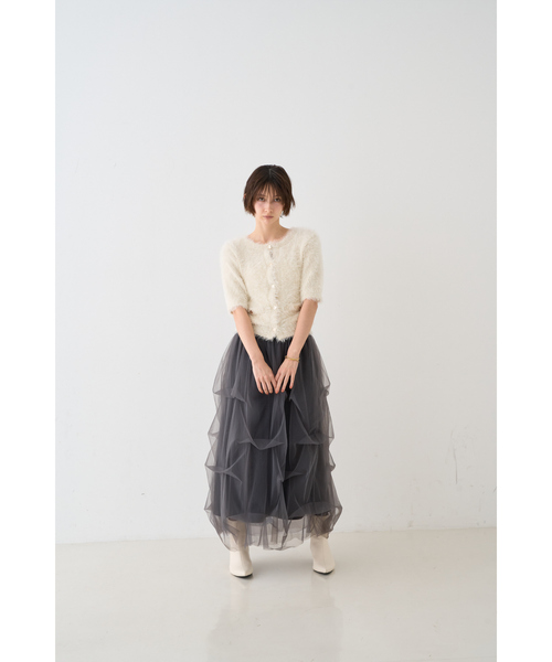 EMMA ROUGE VIF(エマルージュヴィフ)の「【一部店舗限定】チュールフォルムスカート(スカート・レディース・オフホワイト/ブラック・38/36)」の16枚目の写真