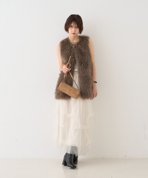 EMMA ROUGE VIF(エマルージュヴィフ)の「【一部店舗限定】チュールフォルムスカート(スカート・レディース・オフホワイト/ブラック・38/36)」の20枚目の写真