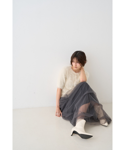 EMMA ROUGE VIF(エマルージュヴィフ)の「【一部店舗限定】チュールフォルムスカート(スカート・レディース・オフホワイト/ブラック・38/36)」の21枚目の写真