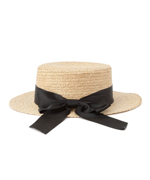 GRANDEDGE（グランドエッジ）の「カンカン帽オーガンジーリボン（ハット・レディース・アイボリー系2/ブラック系2・99）」の5枚目の写真