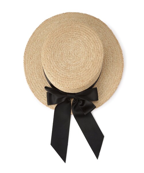 GRANDEDGE（グランドエッジ）の「カンカン帽オーガンジーリボン（ハット・レディース・アイボリー系2/ブラック系2・99）」の6枚目の写真