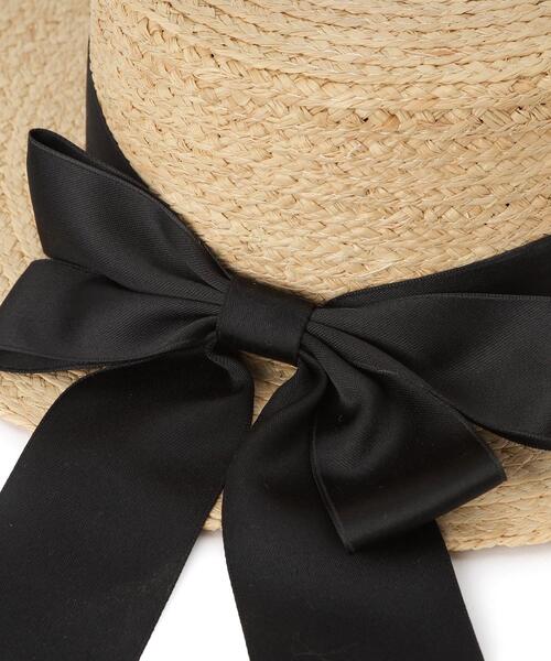 GRANDEDGE（グランドエッジ）の「カンカン帽オーガンジーリボン（ハット・レディース・アイボリー系2/ブラック系2・99）」の9枚目の写真