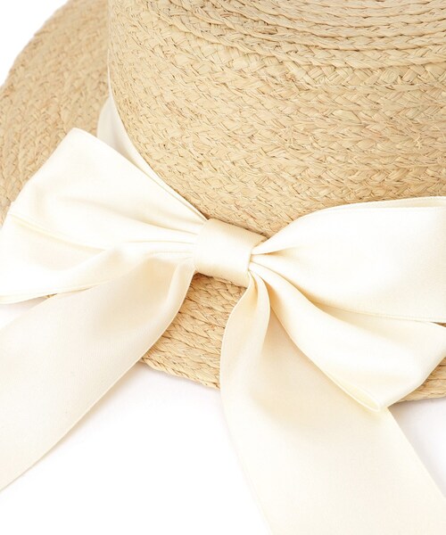 GRANDEDGE（グランドエッジ）の「カンカン帽オーガンジーリボン（ハット・レディース・アイボリー系2/ブラック系2・99）」の10枚目の写真