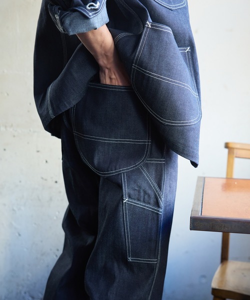 Lee（リー）の「Lee/リー【リジッド/ノンウォッシュ】DUNGAREES ワイドペインターデニムパンツ リジッドデニムパンツ セットアップ可 ユニセックス（デニムパンツ・メンズ・ノンウォッシュ・X-LARGE/LARGE/MEDIUM/SMALL）」の5枚目の写真