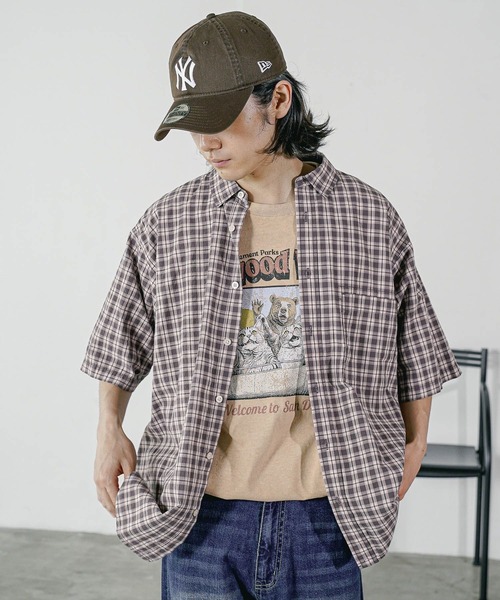 BAYFLOW（ベイフロー）の「[トレンド柄] アソートチェックシャツ（シャツ/ブラウス・メンズ・グレー/ブルー/カーキ/ブラック/ベージュ・MEDIUM/LARGE）」の13枚目の写真