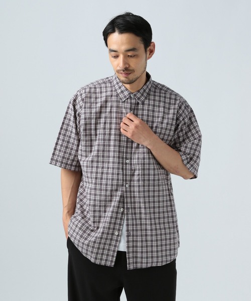 BAYFLOW（ベイフロー）の「[トレンド柄] アソートチェックシャツ（シャツ/ブラウス・メンズ・グレー/ブルー/カーキ/ブラック/ベージュ・MEDIUM/LARGE）」の10枚目の写真