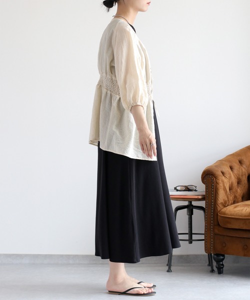 cepo（セポ）の「〈前後2way〉重ねレイヤーノースリーブワンピース（ワンピース・レディース・ブラウン/ブラック・M）」の13枚目の写真