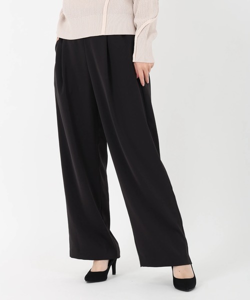 STRAWBERRY-FIELDS(ストロベリーフィールズ)の「【雑誌掲載アイテム】モダンサテン_サテンイージーパンツ(その他パンツ・レディース・ブラック/オフホワイト/ブラウン・2)」の3枚目の写真