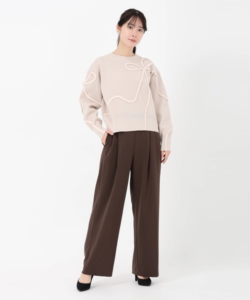 STRAWBERRY-FIELDS(ストロベリーフィールズ)の「【雑誌掲載アイテム】モダンサテン_サテンイージーパンツ(その他パンツ・レディース・ブラック/オフホワイト/ブラウン・2)」の12枚目の写真