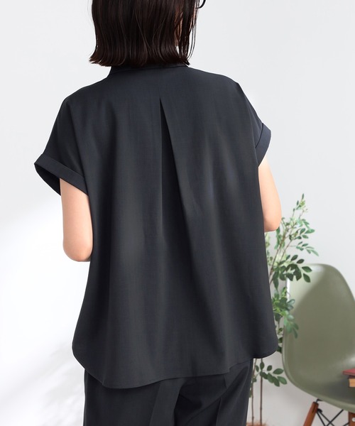 GALLORIA（ギャローリア）の「セットアップで着られる　フレンチシャツ（シャツ/ブラウス・レディース・モカ/チャコール・S/M/L/LL）」の9枚目の写真