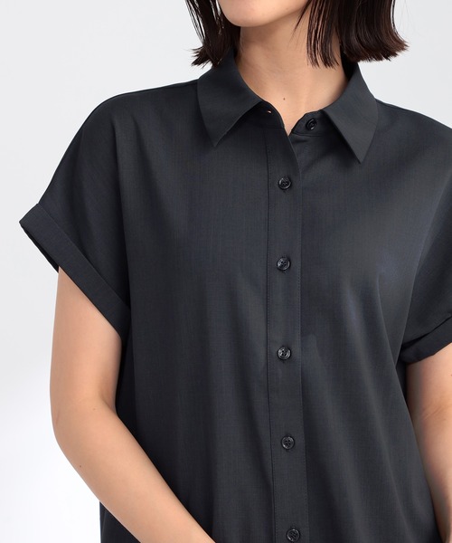 GALLORIA（ギャローリア）の「セットアップで着られる　フレンチシャツ（シャツ/ブラウス・レディース・モカ/チャコール・S/M/L/LL）」の8枚目の写真