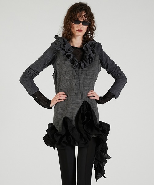 PRANK PROJECT レザーコンビチュニック レザーコンビチュニック / Leather Combi Tunic（その他トップス