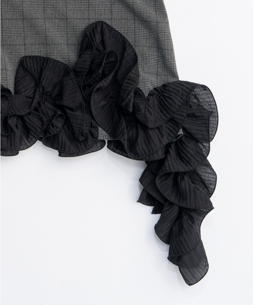 PRANK PROJECT（プランクプロジェクト）の「フリルヘムチュニック / Ruffled Hem Tunic（チュニック・レディース・グレー/ブラック・FREE）」の17枚目の写真