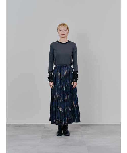 TEVALT（ヴァレット）の「アートラインプリントハーフプリーツスカート（スカート・レディース・ブラック/カーキ・38）」の16枚目の写真