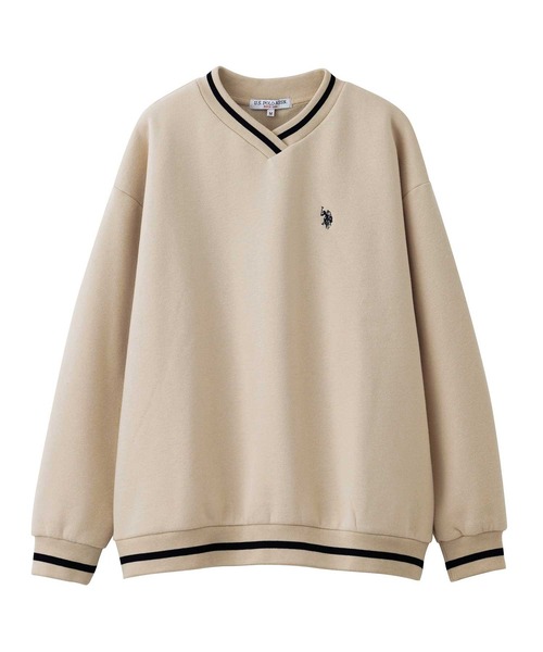 U.S. POLO ASSN.(ユーエスポロアッスン)の「GeeRA別注【U.S.POLO ASSN.】ユーエスポロアッスン 表ピーチラインVネックワンポイント刺繍スウェット(スウェット・レディース・ネイビー/スミクロ/アイボリー・MEDIUM/LARGE)」の17枚目の写真