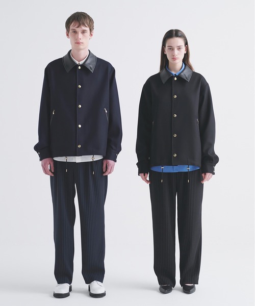 CULLNI（クルニ）の「Stripe Double Cloth 3Tuck Semi Wide Pants（その他パンツ・メンズ・ブラック系/ネイビー系・2/1/0）」の16枚目の写真