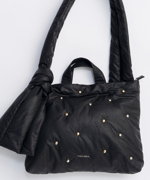 メゾンスペシャル　スタッズミュール 38 25AW PRE-ORDER】Studs Double Knot Tote Bag/スタッズダブル
