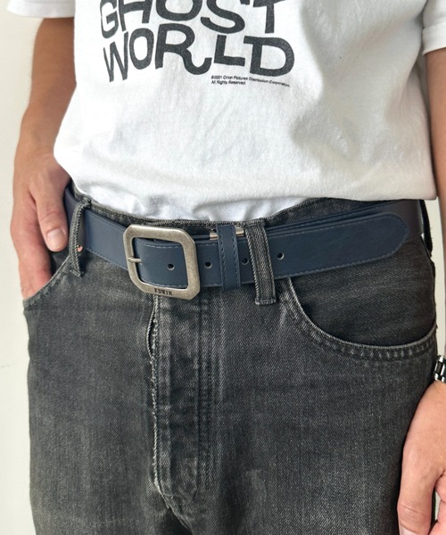 EDWIN(エドウィン)の「EDWIN/エドウィン 35mm ギャリソンベルト/スクエア/PU(ベルト・メンズ・ダークブラウン/ブラウン/ホワイト/ネイビー/ブラック・FREE)」の5枚目の写真