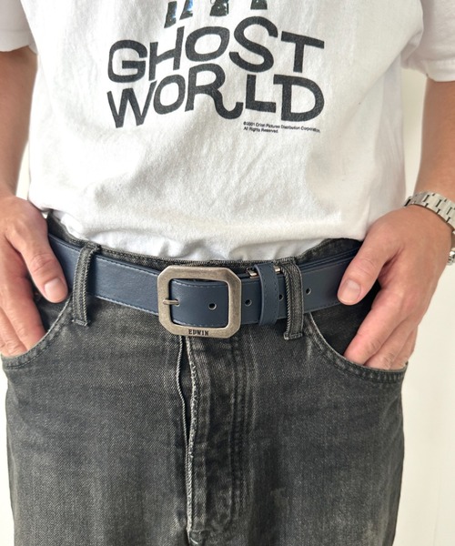 EDWIN(エドウィン)の「EDWIN/エドウィン 35mm ギャリソンベルト/スクエア/PU(ベルト・メンズ・ダークブラウン/ブラウン/ホワイト/ネイビー/ブラック・FREE)」の13枚目の写真
