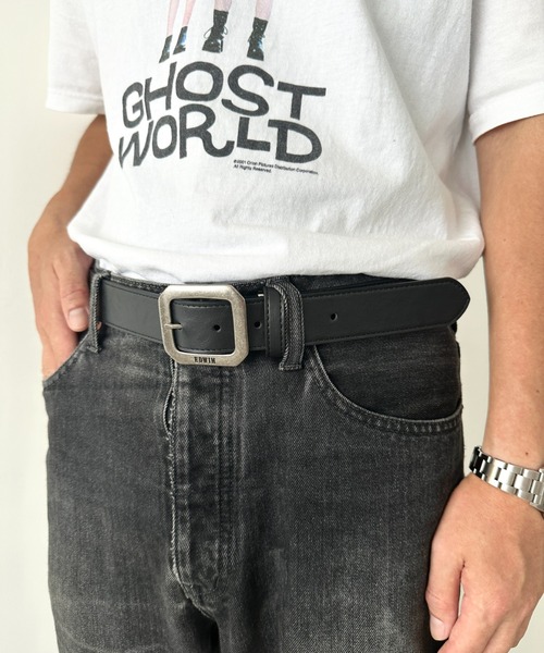 EDWIN(エドウィン)の「EDWIN/エドウィン 35mm ギャリソンベルト/スクエア/PU(ベルト・メンズ・ダークブラウン/ブラウン/ホワイト/ネイビー/ブラック・FREE)」の7枚目の写真