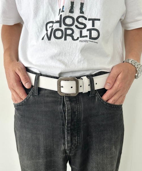 EDWIN(エドウィン)の「EDWIN/エドウィン 35mm ギャリソンベルト/スクエア/PU(ベルト・メンズ・ダークブラウン/ブラウン/ホワイト/ネイビー/ブラック・FREE)」の19枚目の写真