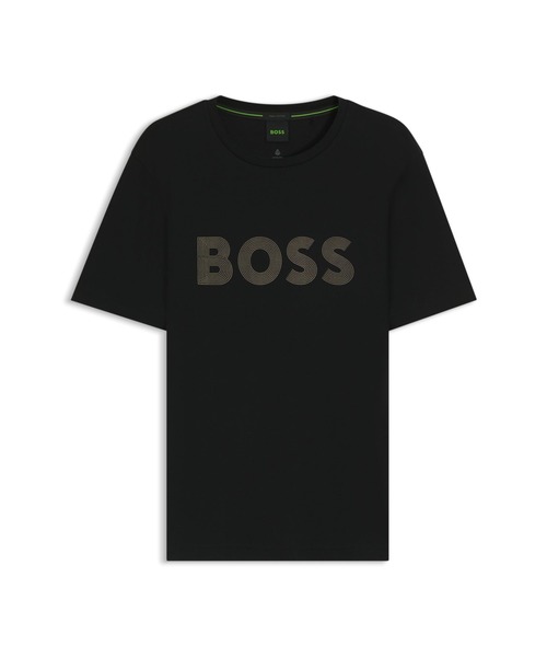 BOSS(ボス)の「ピマコットン Tシャツ グロスロゴ(Tシャツ/カットソー・メンズ・ブラック・L/M/S/XL/XXL/XS)」の5枚目の写真