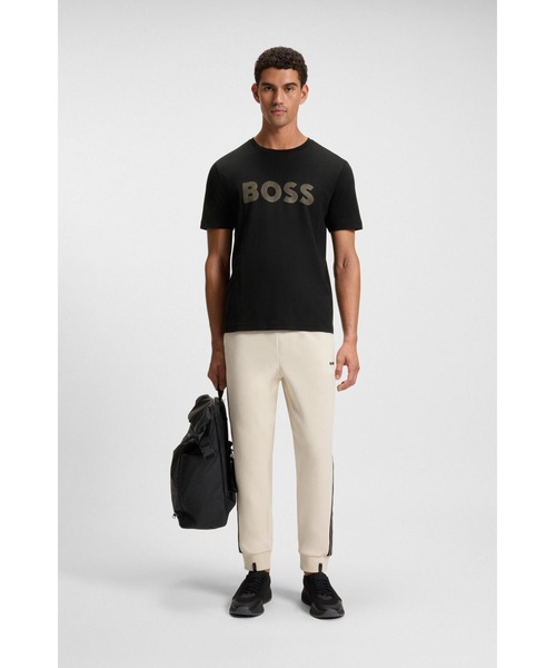 BOSS(ボス)の「ピマコットン Tシャツ グロスロゴ(Tシャツ/カットソー・メンズ・ブラック・L/M/S/XL/XXL/XS)」の3枚目の写真