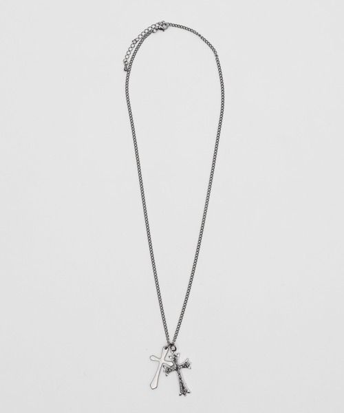 Figments(フィグメンツ)の「ツインブラッククロスネックレス(ネックレス・レディース・ブラック・FREE)」の8枚目の写真