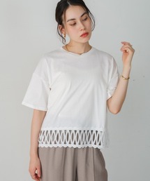 Bou Jeloud | 裾レースミディアムＴシャツ(Tシャツ/カットソー)
