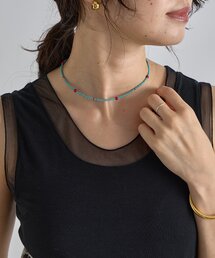 RIVE DROITE | 【華やかな印象に】カラービーズアクセントチョーカー(ネックレス)