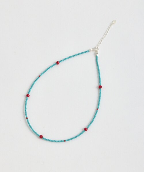 RIVE DROITE（リヴドロワ）の「【華やかな印象に】カラービーズアクセントチョーカー（ネックレス・レディース・ブルー・FREE）」の6枚目の写真