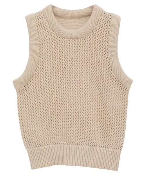セール】CLANE 3D RIB MESH KNIT TOPS 19106-2002（ニット/セーター