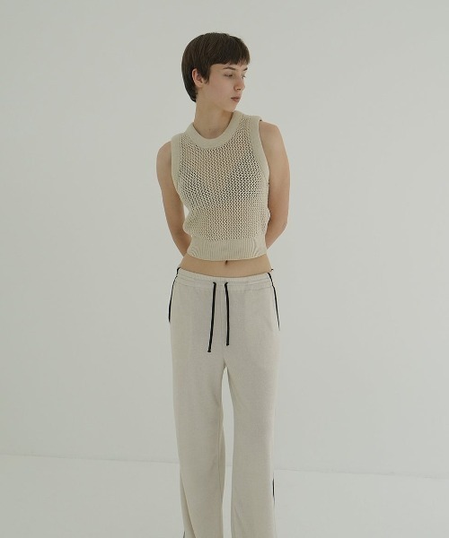 セール】CLANE 3D RIB MESH KNIT TOPS 19106-2002（ニット/セーター