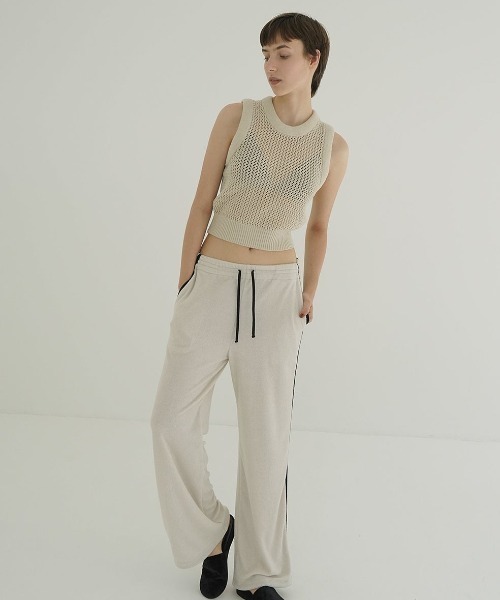 セール】CLANE 3D RIB MESH KNIT TOPS 19106-2002（ニット/セーター