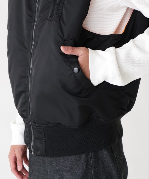 Alpha Industries(アルファインダストリーズ)の「【25FW新作商品】Alpha Industries/アルファインダストリーズ/MA-1 VEST(MA-1・メンズ・ブラック・X-LARGE/LARGE/MEDIUM/SMALL)」の11枚目の写真